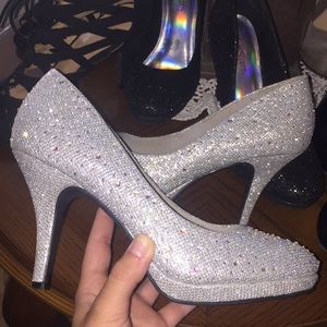 Silver slipper silver heels